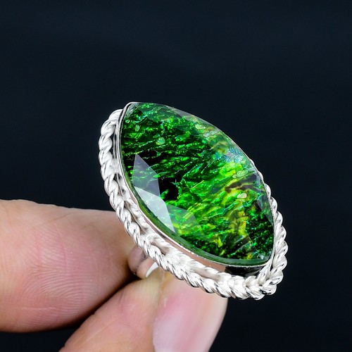 Ammolite marquise gemstone - ammolite,
