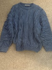 COOGI Chunky-Knit Blue Crew