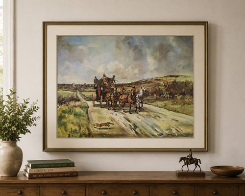 Hunting scene print after - hunting,