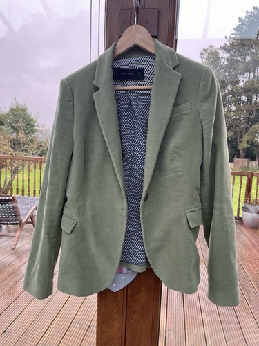 Zara green velvet blazer - blazer, m