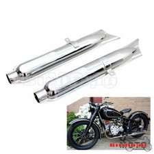 Retro Metal Fishtail Mufflers Exhaust Pipe For BMW M1 M72 R71 R12 MT12 Ural New