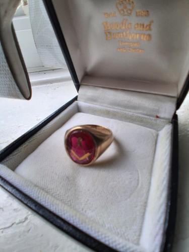 Masonic preowned gents - preowned, 9ct
