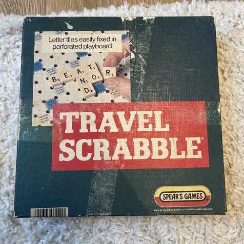 Vintage travel scrabble with - travel,