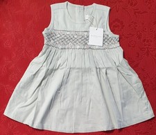 Baby Dress Grey Smocked