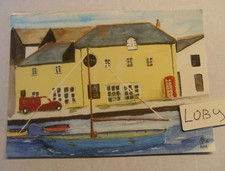 KOTA RESTAURANT PORTHLEVEN CORNWALL  POSTCARD FROM WATER COLOUR