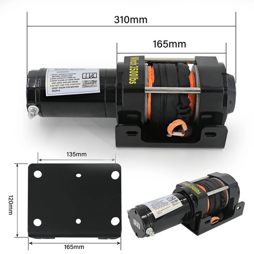 Electric winch 3500lb - winch, 12v