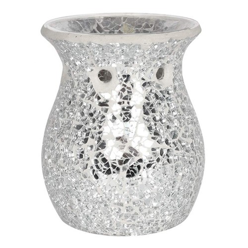Large silver crackle glass