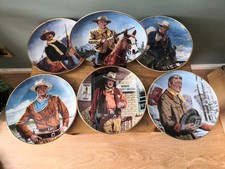 John Wayne Limited Edition Franklin Mint Plates Set Of 6 Robert Tanenbaum Rare