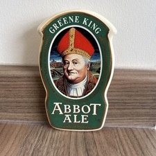 Ceramic Abbot Ale Beer Pump Clip Home Bar Greene King 5% #2