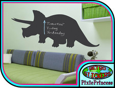 Dinosaur Blackboard F Sticker Wall Poster Kids Bedroom Nursery Play Chalkboard