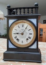 Fine Antique German Gilt Enamelled Striking 8 Day Clock W&H Sch c.1870