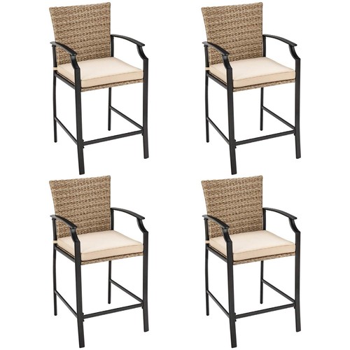 Patio rattan bar - stools, of