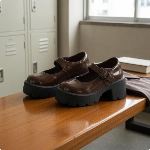 School shoes chunky heel - shoes,