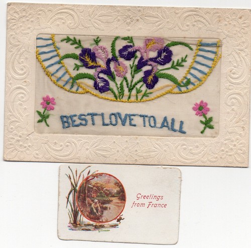 Ww1 patriotic embroidered - patriotic, silk
