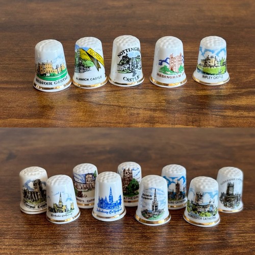 Vintage thimbles castles - thimbles,