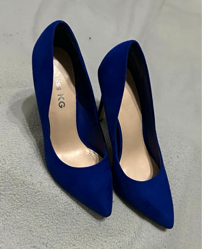 Miss blue suede court - suede,