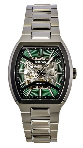 Bulova maquina green skeleton - maquina,