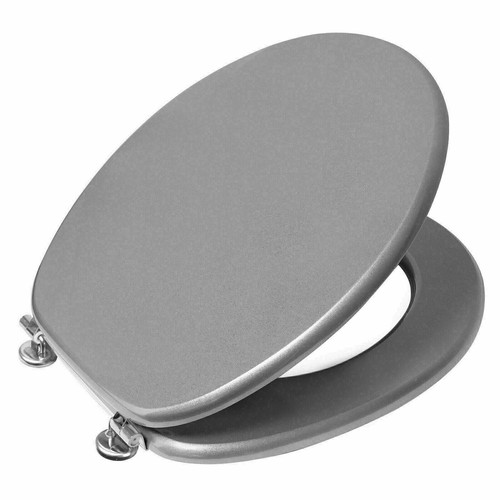 New grey wooden toilet - grey,