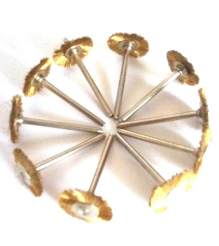 10x brass wire brushes - 10x,