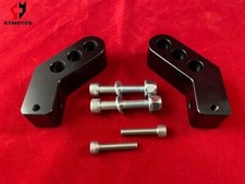 Pit Bike Supermoto Racing Black CNC 3 Hole Footpeg Foot Peg Risers. Without Pegs