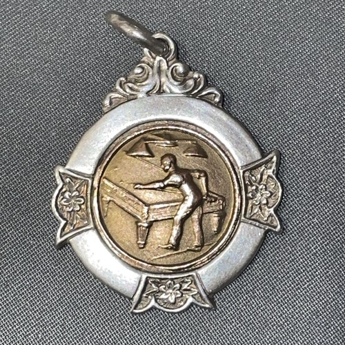 Snooker fob stamped - stamped, silver