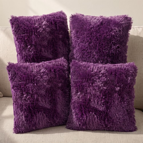 Faux fur cushion covers - 4,