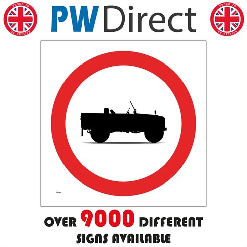 Sign off road vehicles - no,