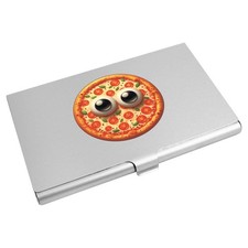 'Funny Pizza Face' Business Card Holder / Credit Card Wallet (CH00049651)