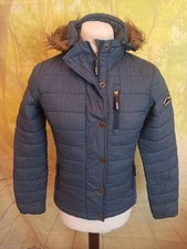 The Original Fuji Superdry Parka blue polyester Jacket. UK women's size 12