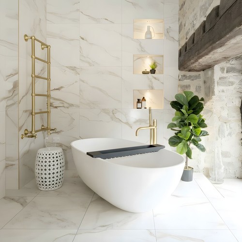 White marble effect matt - marble,