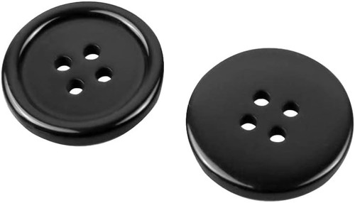 Mock horn buttons flat hole - horn,