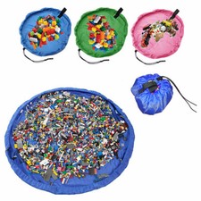 Kids Play Mat Bag Portable Toys Storage Organizer BrikBag For Lego Rug Box 150cm