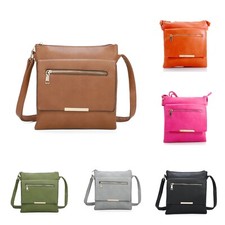 Women's Across/Cross Body Bag Zipped Pocket Ladies Shoulder Messenger Handbag