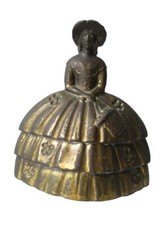 Vintage Brass Crinoline Lady