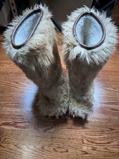Vintage Furry Yeti Winter Boots Waterproof 70s women 9 men 7 Winterproofs