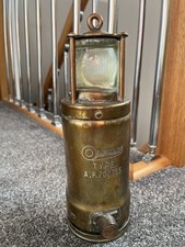 Miners Mining Rare Brass Lamp Oldham Vintage In Derby