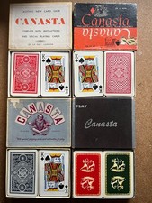 4 x CANASTA DOUBLE DECK PLAYING CARDS SETS - FREE UK POSTAGE!!