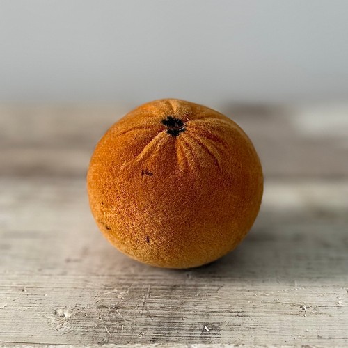 1840s antique velvet orange - 1840s,