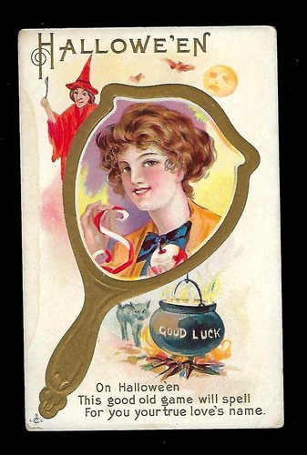 C1907 lsc halloween postcard - c1907,