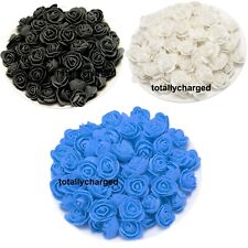 90 PCS Foam Roses 3cm Artificial Foam Flower Heads DIY Rose Bear Decor Gift UK