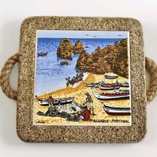 A unique masterpiece from Portugal, hand painted tile. with painter's signature.