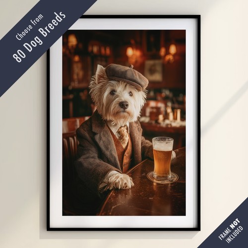 Funny dog drinking - dog, beer