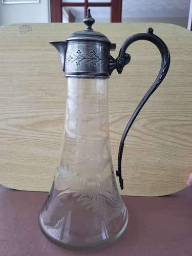 Antique glass and pewter - antique,