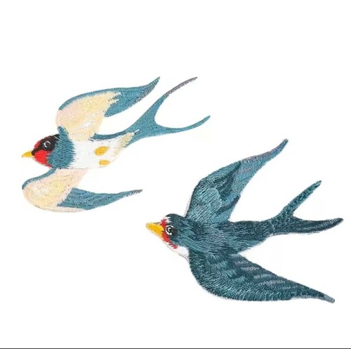 Embroidered swallow bird - swallow,