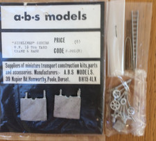 OO gauge A.B.S. Models Sidelines Series G.W 1½ ton yard crane & base S201