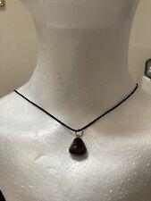 Tiger Iron Gemstone Pendant Necklace Adjustable Cord