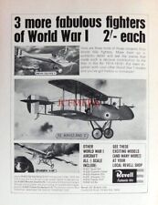 REVELL WW1 Aircraft Model Kits ADVERT Original Vintage 1965 Print Ad 677-66