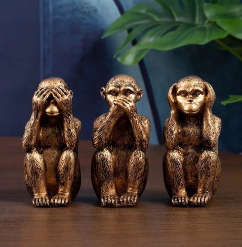 Monkey ornaments three wise - monkey,