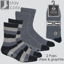 Mens Fluffy Cosy Bed Socks