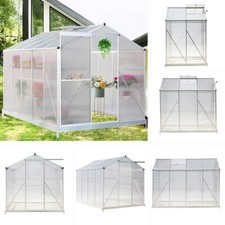 Greenhouse PC Polycarbonate Panels Grow House Garden 4x6/6x6/8x6/10x6ft Walk-In